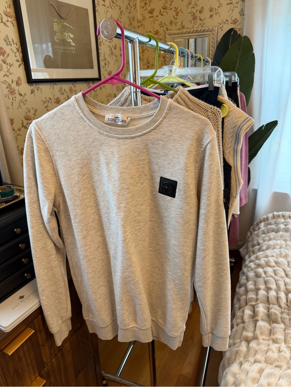 Stone Island gray crewneck sz S